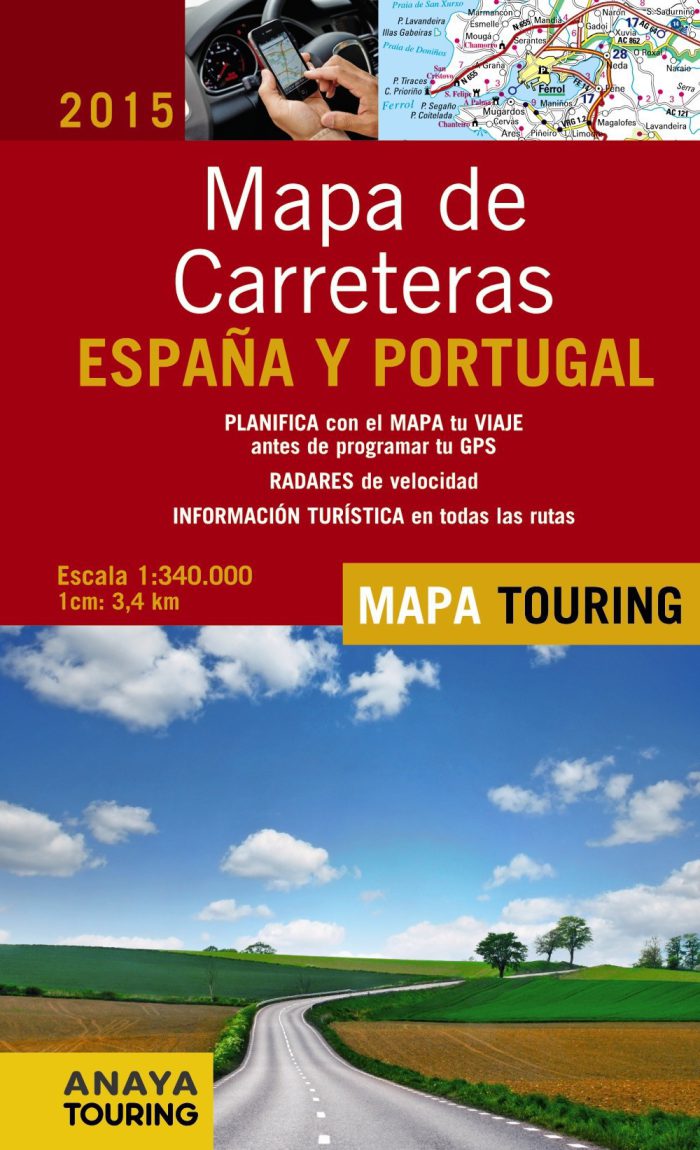 Mapa de Carreteras de España y Portugal edición 2015 espiral