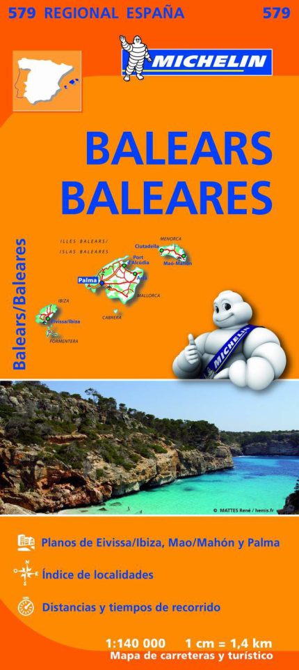 Mapa turístico de Baleares