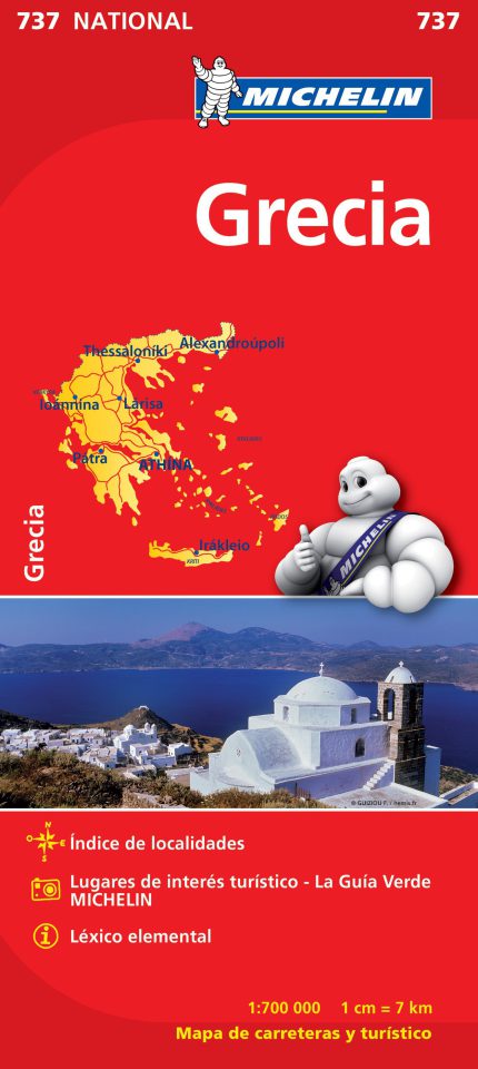 Mapa de carreteras de Grecia