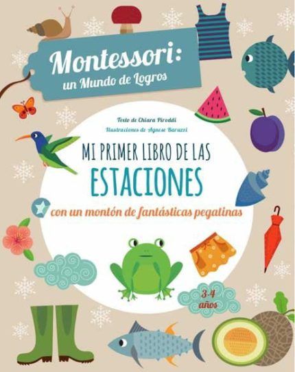 Mi primer libro de las estaciones montessori con pegatinas