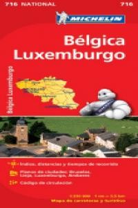 Mapa Bélgica y Luxemburgo. Antigua edición